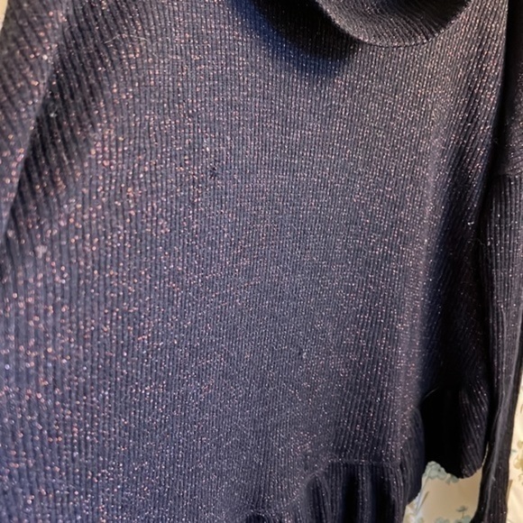 Anthropologie purple sparkle holiday sweater - Picture 2 of 10